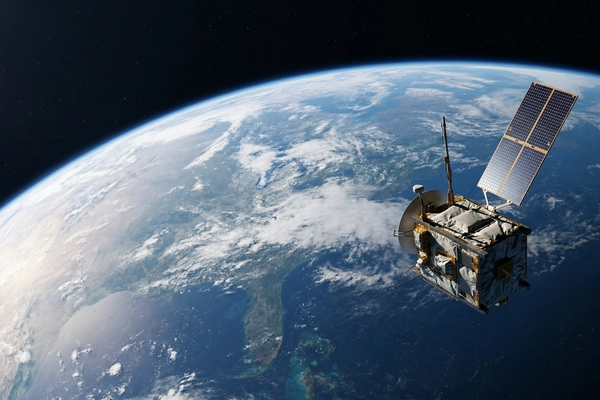 Hero banner illustration for "Tomorrow.io Raises $175M to Build AI Weather Satellite Network"
