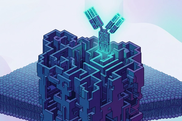 Hero banner illustration for "Antiverse Raises $9.3M to Target 'Undruggable' Diseases with AI"