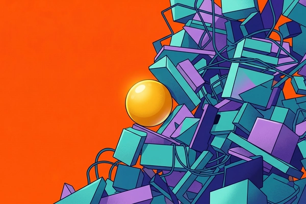Hero banner illustration for "Rift's $5M Seed: Tackling the 70% Time Drain in Sales Teams"