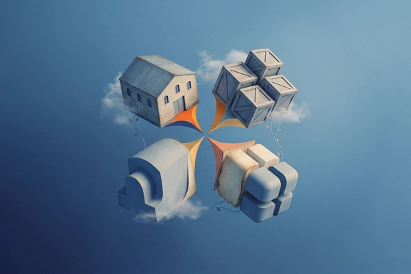 Hero banner illustration for "WizCommerce Launches AI Platform for Wholesale After 3.5-Year Build"