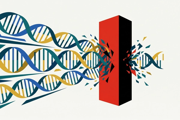 Hero banner illustration for "AI Tackles Gene Therapy's Safety Crisis After Fatal FDA Warnings"