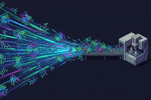 Hero banner illustration for "How AI Is Solving Biopharma's Hidden Bottleneck in Drug Development"