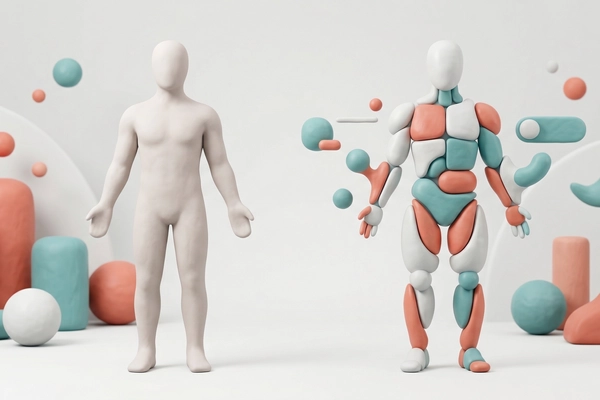 Hero banner illustration for "The Race to Build Digital Humans: Inside Pharma's AI Infrastructure Bet"