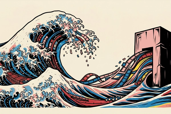Hero banner illustration for "The Race to Build Infrastructure for AI Video Models"