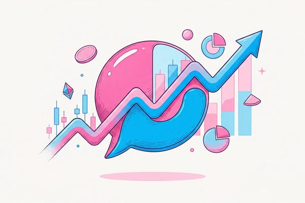 Hero banner illustration for "Walbi Launches No-Code AI Trading Agents for Retail Crypto"