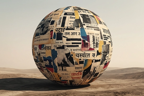 Hero banner illustration for "Sarvam AI's Indus App Takes on ChatGPT With 105B-Parameter Model"