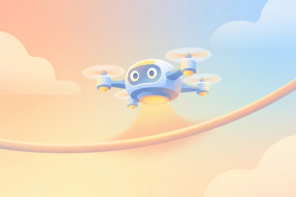Hero banner illustration for "How Self-Charging Drones Could Transform Grid Inspections"