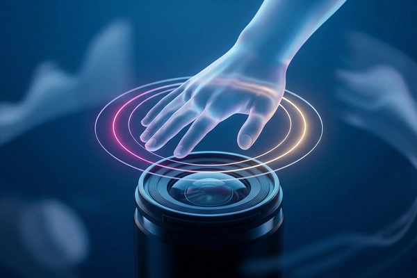 Hero banner illustration for "Palm Biometrics Meets AI: VeryAI's Dual Defense Against Deepfake Fraud"