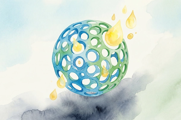 Hero banner illustration for "AmpliSi Raises £2M to Scale Sustainable Silicon Battery Anodes"