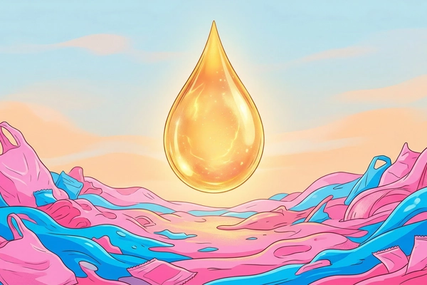 Hero banner illustration for "PolyCycl Raises $2.86M to Scale Chemical Recycling Tech in India"