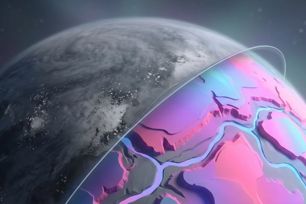 Hero banner illustration for "How AI Foundation Models Are Enabling 24/7 Earth Observation"