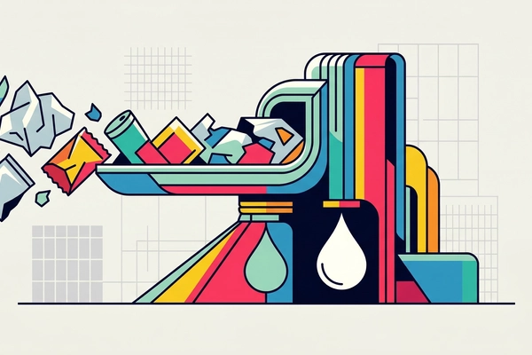 Hero banner illustration for "PolyCycl Raises Series A to Scale Plastic-to-Oil Tech Across India"