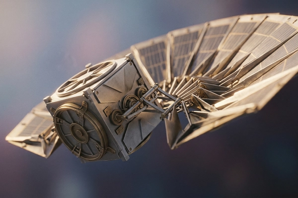 Hero banner illustration for "Beyond Reach Labs' Solar Arrays Expand 100x in Orbit to Power Space"