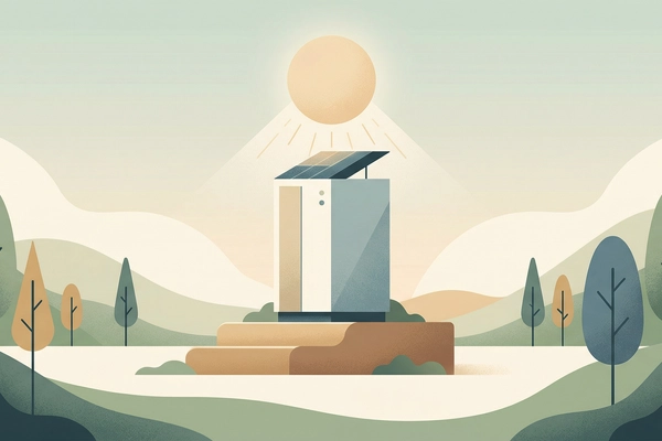Hero banner illustration for "Voxel Energy Launches Off-Grid Data Centers Powered by Solar and Used EVs"