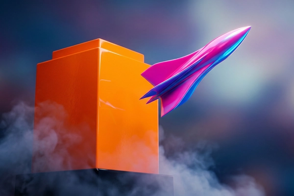 Hero banner illustration for "Octen-8B Tops New RTEB Benchmark, Disrupting AI Search Standards"