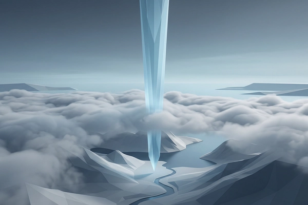 Hero banner illustration for "All-Weather Earth Observation: How AI Solves Satellites' Cloud Problem"