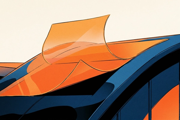Hero banner illustration for "Peel-and-Stick Solar: MIT Spinout Races to Scale Perovskite Panels"