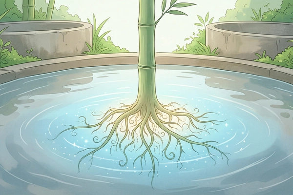 Hero banner illustration for "Bamboo For Life Secures Seed Funding for Wastewater Treatment Tech"