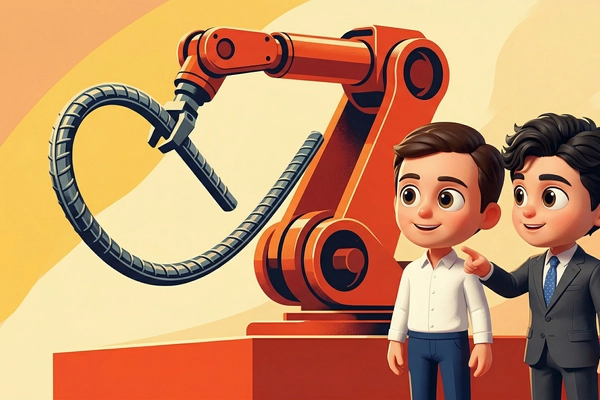Hero banner illustration for "MESH Raises $3.8M Seed for Robotic Rebar Construction Tech"