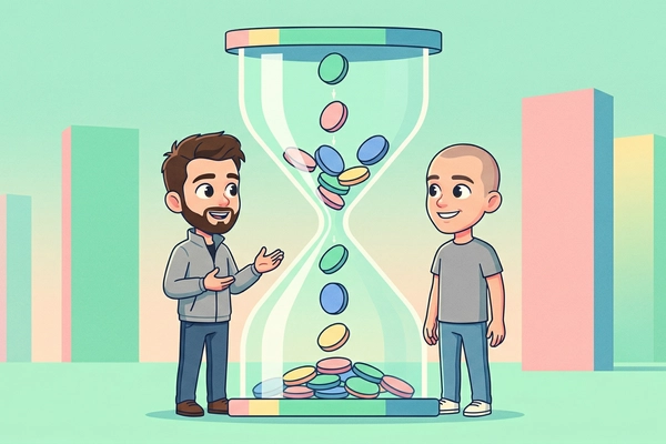 Hero banner illustration for "Kilo Launches AI Coding Subscription Built in Three Days"