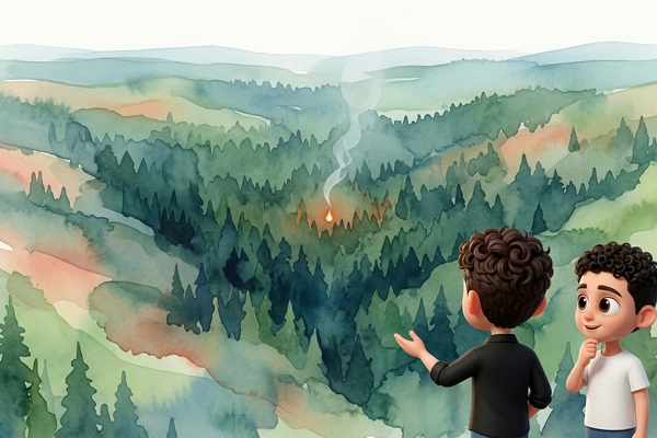 Hero banner illustration for "Argentine Wildfire AI Startup Raises $2.7M to Beat NASA Detection"