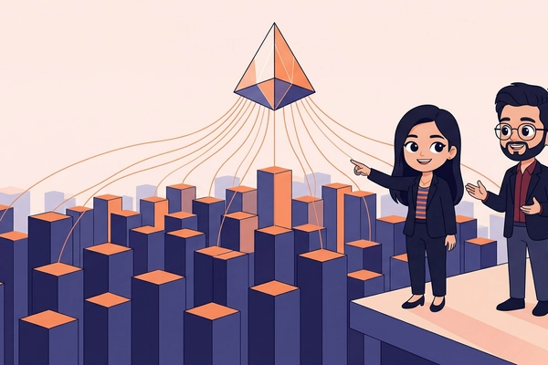 Hero banner illustration for "Potpie Raises $2.2M to Build Context Layer for AI Coding Agents"