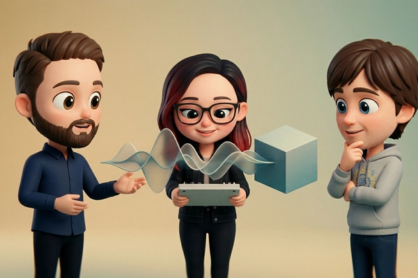Hero banner illustration for "Former DeepPavlov Team Builds Enterprise AI Agent Platform"