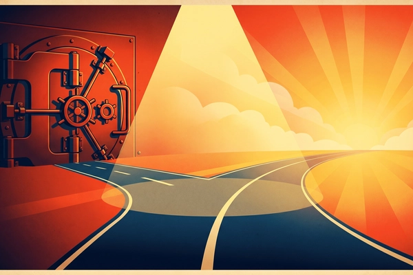 Hero banner illustration for "Cal.com Goes Closed-Source, Launches MIT-Licensed Cal.diy Fork"