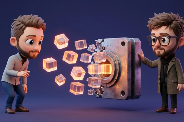 Hero banner illustration for "OTee Raises €5.3M to Replace Industrial PLCs with Software"