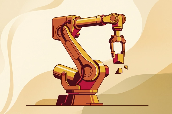 Hero banner illustration for "Egypt's Raedbots Launches as Region's First Industrial Robotics OEM"