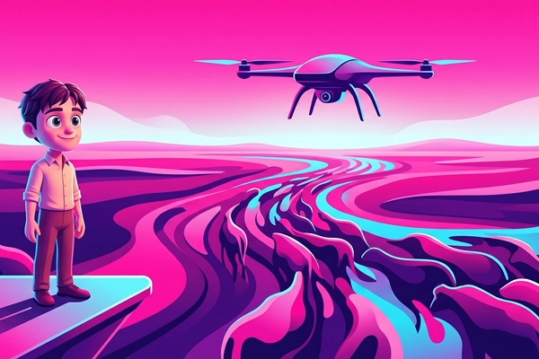Hero banner illustration for "YC Backs 19-Year-Old's Cattle Herding Drones With $1.2M Round"
