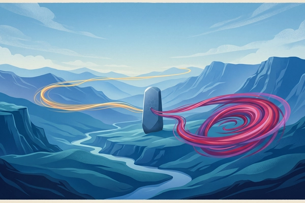 Hero banner illustration for "BYOMesh's Dual-Radio LoRa Dev Kit Claims 100x Bandwidth Boost"