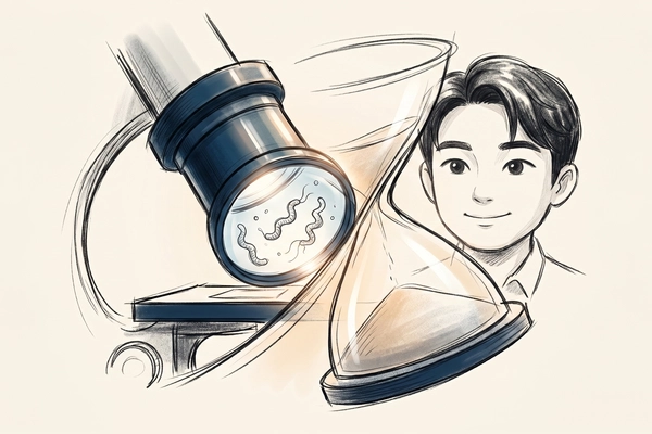 Hero banner illustration for "How AI Is Slashing Biotech Image Analysis Time by 98%"