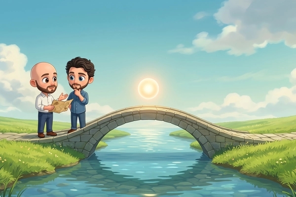 Hero banner illustration for "Dex's Multimodal AI Recruiter Talks to Engineers by Voice or Text"
