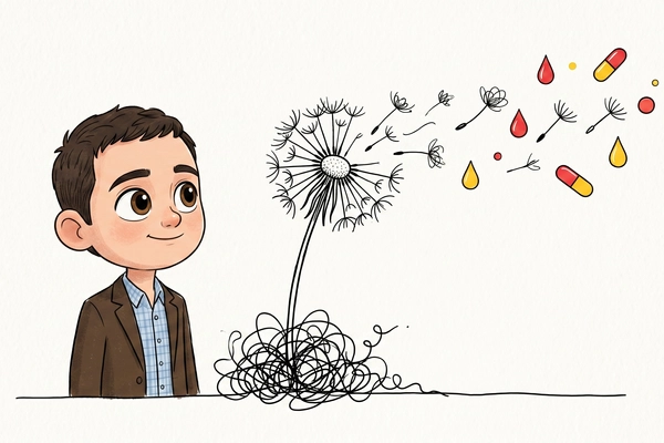 Hero banner illustration for "Dandelion Health Raises $14M Series A for Clinical AI Platform"