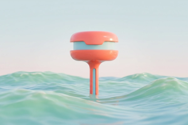 Hero banner illustration for "Thiel Leads $140M Round for Wave-Powered Ocean AI Data Centers"