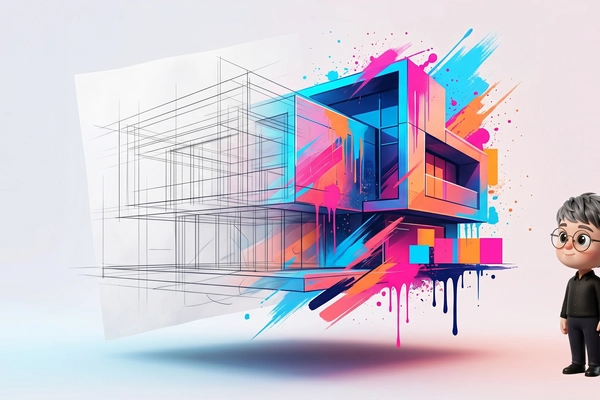 Hero banner illustration for "Illoca's AI 'Tracing Paper' Turns Architect Sketches Into Revit Models"