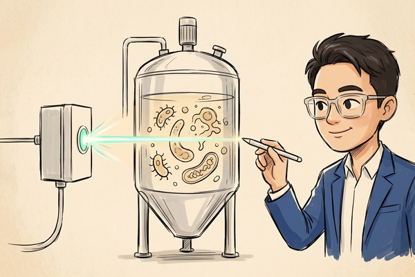 Hero banner illustration for "Fermeate Raises $2M to Cut Precision Fermentation Costs With Light"