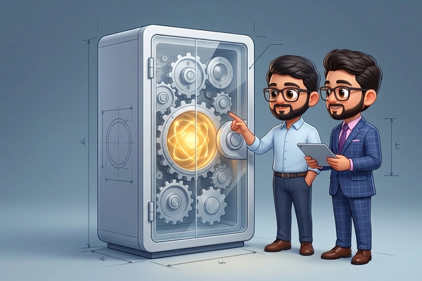 Hero banner illustration for "Aurm Raises $4.4M to Disrupt India's Bank Locker Market"