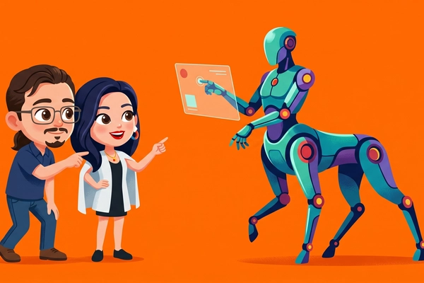 Hero banner illustration for "PrismaX Launches Robot Teleoperation Platform with a16z Backing"