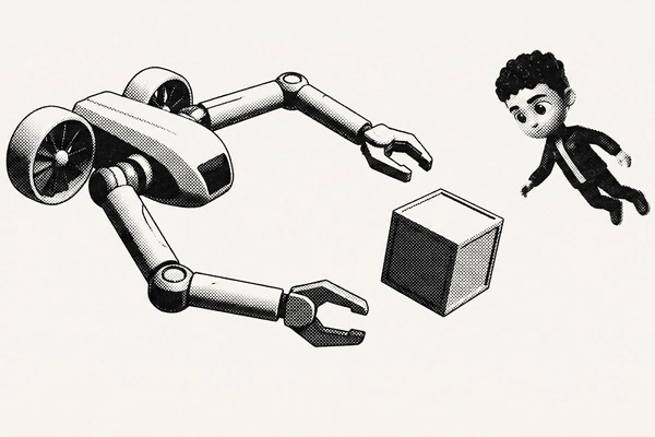 Hero banner illustration for "Space Robotics Startup Raises $6.1M to Tackle ISS Labor Crunch"
