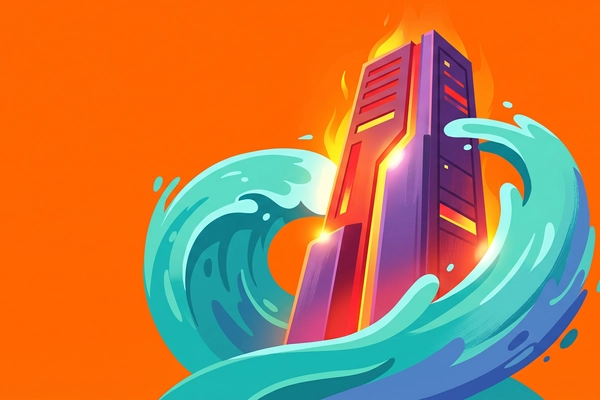 Hero banner illustration for "Madrone's Dew-Point Cooling Could Cut Data Center Energy Use by 30%"
