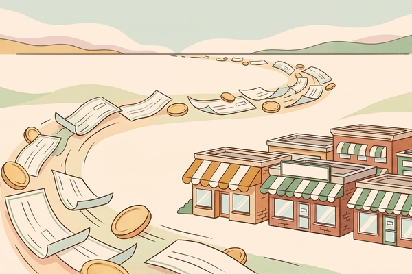 Hero banner illustration for "Exponent Raises $40M to Build Fintech Stack for Franchise Operators"