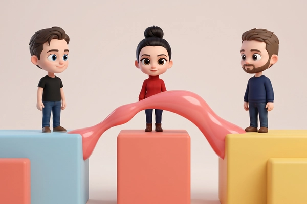 Hero banner illustration for "Kovva Launches AI Agents to Bridge Cross-Platform Marketing Data"