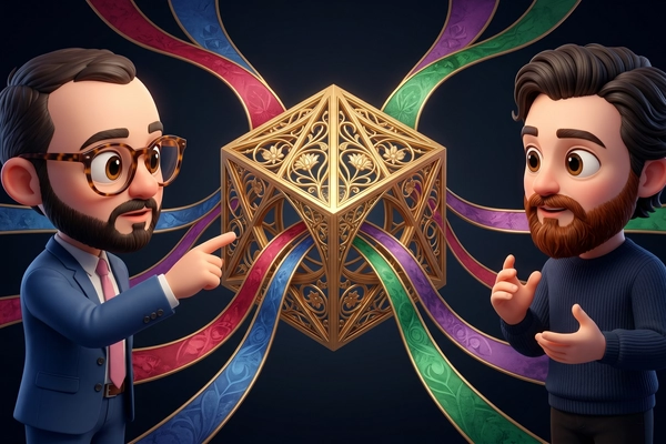 Hero banner illustration for "Benji Raises $6.25M Seed for 'Plaid of Loyalty' Partnership API"