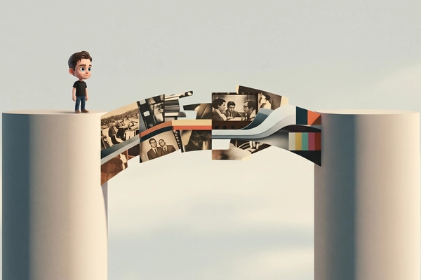 Hero banner illustration for "Kovva Launches AI Agents to Connect Fragmented Media Buying Platforms"