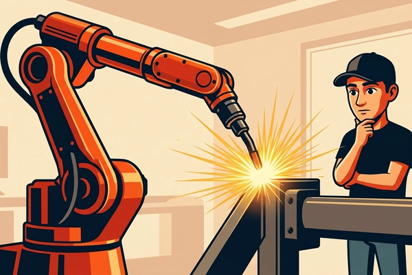 Hero banner illustration for "YC-Backed AMR Tackles US Welder Shortage with AI Robotic Systems"
