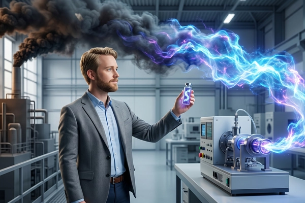 Hero banner illustration for "D-CRBN Raises €17.5M to Turn Industrial CO2 Into Chemical Gold"