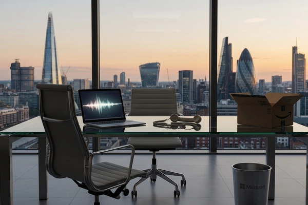 Hero banner illustration for "Voxmind Secures £546K to Fill Voice ID Gap Left by Tech Giants"