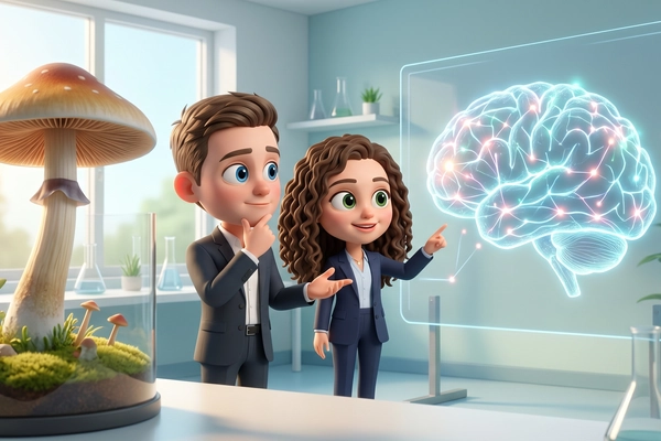 Hero banner illustration for "Psilera Raises $8.8M to Advance Non-Hallucinogenic Brain Drug"